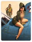 Pinup pin up pin-up girl pilot flying high sticker decal 4