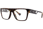 Versace VE3326U 108 Eyeglasses Men's Havana Full Rim Rectangle Shape 55mm