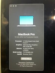 2019 macbook pro 13 inch with touch bar 16 gb ram and 512 gb storage