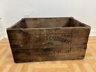 Vintage PETTIJOHN'S CALIFORNIA WOOD BOX shipping crate country rustic storage MN
