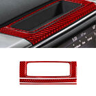 For Dodge RAM 1500 Red Carbon Fiber Car Interior Ablove Display Cover Trim 4Pcs