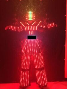 Female Glow Led Robot Costume Robots Suit Dj Traje Party Show Dance Performance
