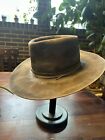 Vintage: Resistol Western Cowboy Hat 7 1/8 Silverbelly. Distress: 4x Beaver: