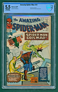 Amazing Spider-Man #24 - Mysterio, CBCS 5.5 Off White (Marvel, 1965)