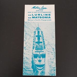 SS LURLINE SS MATSONIA Matson Line Cruise Deck Plan Brochure 1962