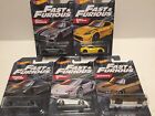 New 2018 Hot Wheels  Fast And Furious Complete Set Of 5 - Mint Cards *MELS*