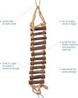 Prevue Hendryx Pet Products Naturals Small Wood and Rope Ladder Bridge Bird Toy