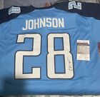 Chris Johnson ,signed ,Tennessee Titans  jersey .JSA COA.
