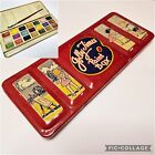 VTG Jolly Times 21 Watercolors Childs Tin Lithograph Red Paint Box England 1950s