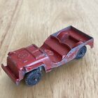Vintage Tootsietoy Tootsie Toy Red WWII Willsy Jeep Diecast Toy Car Military US.
