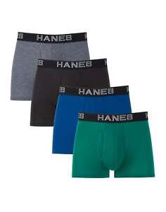 Hanes Trunk 4-Pack Mens Underwear Ultimate Comfort Flex Fit Total Support Pouch
