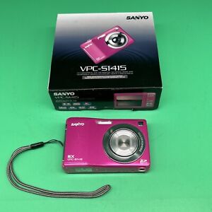 Sanyo 5X Digital Camera VPC-S1415 Pink Rare 14.0MP Digicam TESTED WORKING #DK
