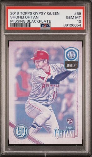 SHOHEI OHTANI 2018 Topps Gypsy Queen RC - Missing Black Plate SP🚨🚨PSA 10
