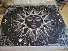 Sun, Moon Amd Stars Tapestry Wall Hanging Blk/Wht 80x58
