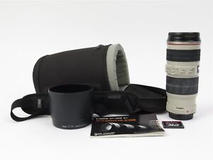 CANON EF 70-200mm f/4 L IS USM Camera Lens + Lens Bag, Filter, Hood