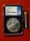 2020 $1 AMERICAN SILVER EAGLE NGC MS70 FIRST DAY OF ISSUE FDI 1ST LABEL BLACK