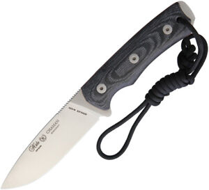Nieto Chaman Bushcraft Black Micarta Bohler N695 Fixed Blade Knife 139M