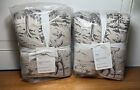 Pottery Barn Rustic Forest Sherpa Comforter Shams  King