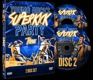 Official ROH Ring of Honor - Best of The Young Bucks Superkick Party 3 2 DVD NEW