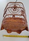 Asian Bamboo Bird Cage, ornate design, from Hong Kong in 1990's, about 10
