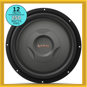 Infinity Reference REF1200S 12 Inch 250W RMS Shallow Mount Car Subwoofer Black