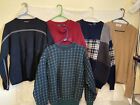 Lot of 5 Used Men’s sweaters.Sz LG, Good Cond. assorted brands. tan sm pinhole