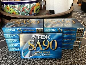 TDK SA90 High Bias CD Ultimate Performance Audio Cassettes NEW