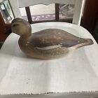 Vtg Carved Tan/Brown Small Decoy - 