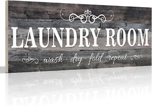 Laundry Room Decor Sign Wooden Rustic Farmhouse Family Laundry Room Wall Sign x