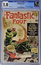 Fantastic Four #1 CGC 1.0 Marvel Comics 1961 1st Appearance of Fantastic Four