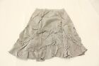 Tulip Women's Millie Pull-On Cotton Midi Skirt JW7 Ticking Stripe Large NWT