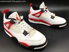 Nike Air Jordan 4 Retro Men's 'Red Cement' & White/Black Sneakers - Sz 8 (+COA)