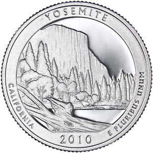 2010 S Parks Quarter ATB Yosemite National Gem Proof Cameo CN-Clad See Pics W221