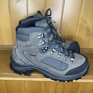 LL Bean Boots Womens 7.5 Gray Goretex GTX Hiking Outdoors Lace Up Vibram