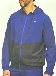 Reebok Men's Training Woven Jacket Size LARGE Vector Blue