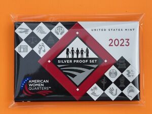 2023 S American Women Quarters Silver Proof Set - 5 99.9% reissued box