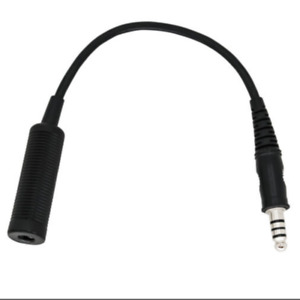 Tactical Headset PTT Adapter Cable For U-174 NATO/Military To Civil Wiring Plug