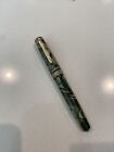 Vintage WAHL EVERSHARP Doric 1 Green Shell Lever Fountain Pen 14K Nib Restored