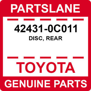 42431-0C011 Toyota OEM Genuine DISC, REAR