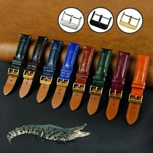 Genuine Alligator Leather Watch Strap Real Crocodile Watch Band Quick Release