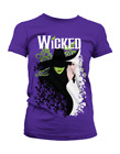 WICKED The Musical BROADWAY SHOW WOMAN FADE KEYART TEE PURPLE NEW!! OFFICIAL