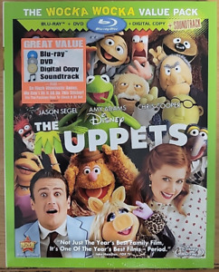 NEW The Muppets (Blu-ray/DVD, 2012) With Soundtrack Wocka Wocka Value Pack