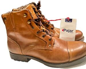 NEW PAJAR MENS DRESS BOOTS CASUAL MED BROWN SLIGHTLY DISTRESSED LINED WATERPROOF