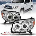 2006-2009 Dual LED Halo Chrome Projector Headlights Pair For Toyota 4Runner SUV (For: 2006 4Runner)