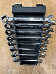 Vintage Craftsman 8pc SAE Ratcheting Combination Wrench Set 5/16 - 3/4 42444 USA
