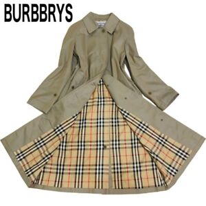 Woman's Burberrys Single Trench Coat Vintage Beige Size 7AR(S).