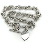 Tiffany & Co.925 Silver Return to Tiffany Heart Tag Toggle Necklace 74.92g /16