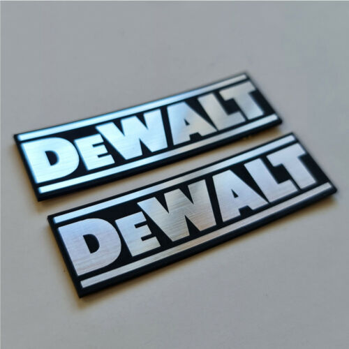 DeWalt - Sticker Case Badge Decal - Chrome Reflective - Two Emblems