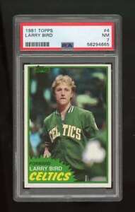 1981-82 Topps Larry Bird #4 Boston Celtics 2nd Year PSA 7 ES4548