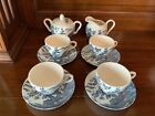 Vintage Child's BUE WILLOW Tea Set Dishes Lot -  Made in Japan - 10 pieces